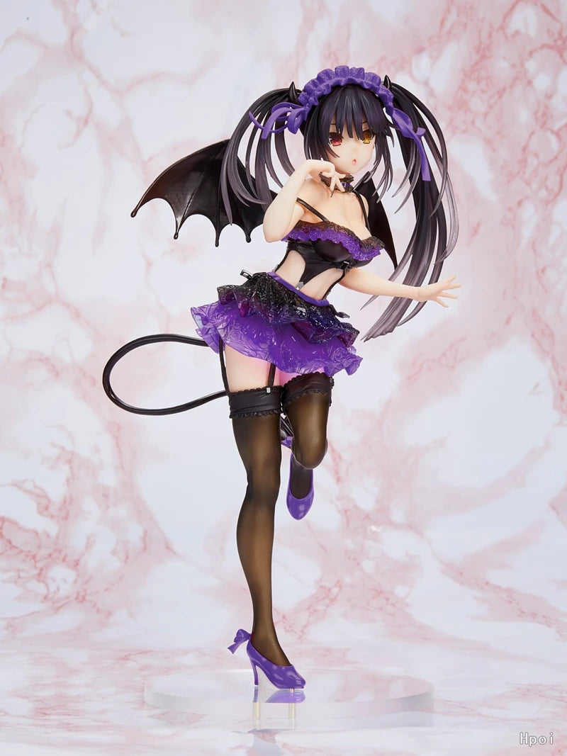 21cm Coreful DATE A LIVE IV Anime Figure Sexy Purple Devil Kurumi Tokisaki Action Figure PVC Adult Collection Model Doll Toys