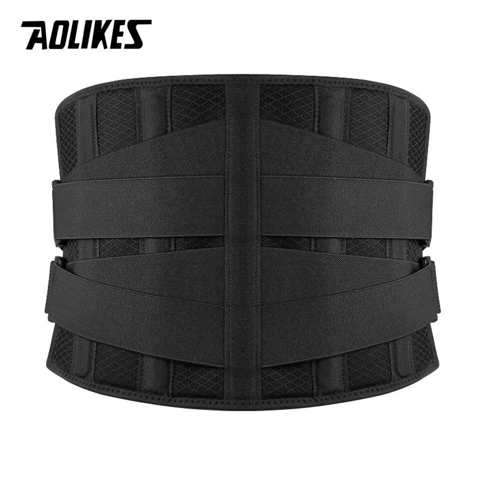 AOLIKES Lower Back Brace with 6 Stays Anti-skid Orthopedic lumbar Support Breathable Waist Support Belt for Gym Pain Relief