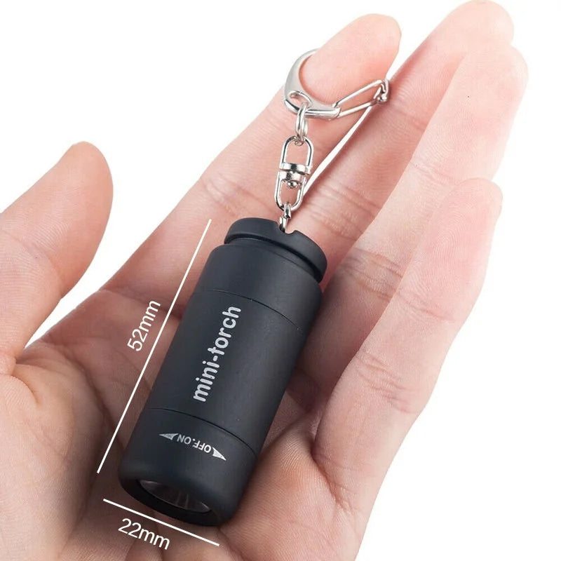 1PC Mini Keychain Pocket Torch USB Rechargeable LED Light Stonego Flashlight Lamp Waterproof Keychain Light