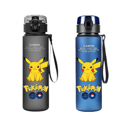 Pokemon 560ML Water Cup Anime Portable Children's Cute Pikachu Plastic Cartoon Outdoor Sports Large Capacity Water Bottle Gifts