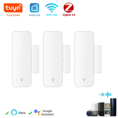 Tuya WiFi Zigbee Door Sensor Contact Sensor Open Closed Detector Smart Home Alarm Security Protection Work with Aleax Smart Life