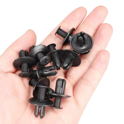 5/100pcs 8mm Plastic Rivets Fasteners Screw Car Bumper Fender Black Rivet Car Fastener Clips for Toyota Focus Kia Nissan Yamaha