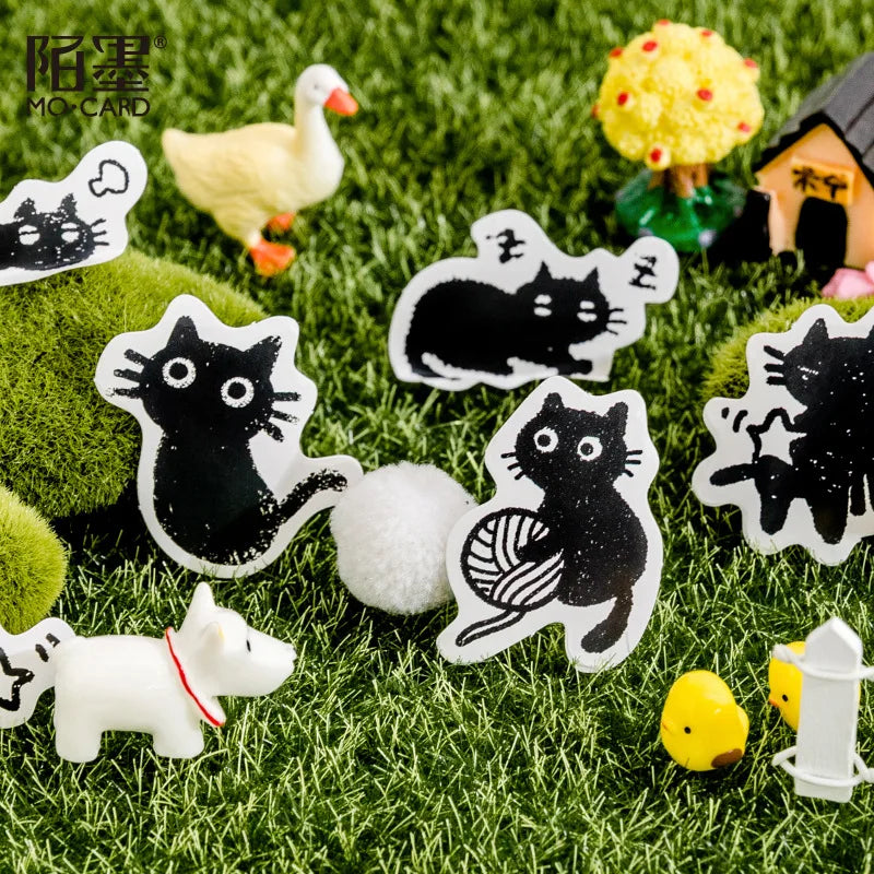 45 pcs/lot Kawaii cat dog Daily life Paper Small Diary Mini Cute box Stickers set Scrapbooking Flakes Journal Stationery