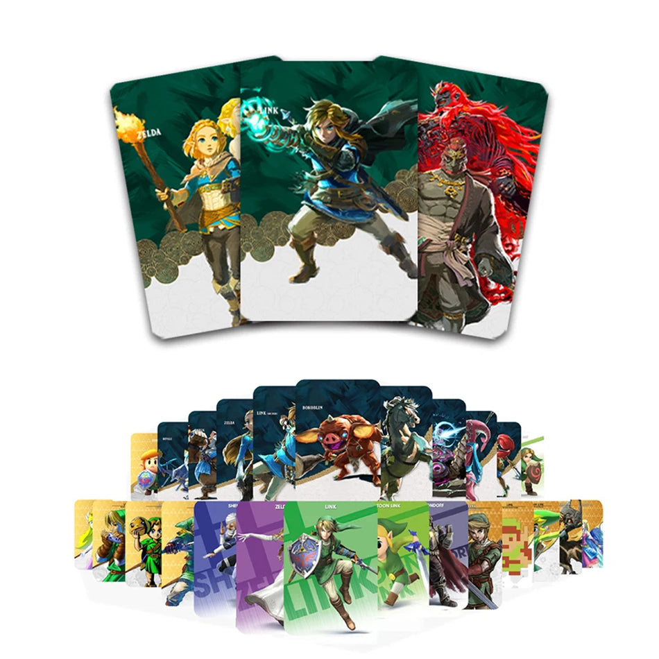 NEW 28 Zelda Amiibos Cards Apply to the Legend of Zelda: Tears of the Kingdo and the Legend of Zelda Latest Paragliding