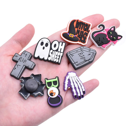 All Saints' Day Halloween ghost strange Charms for Shoe Decorations Pins for Woman Men Gifts Clog Buckle Blessed