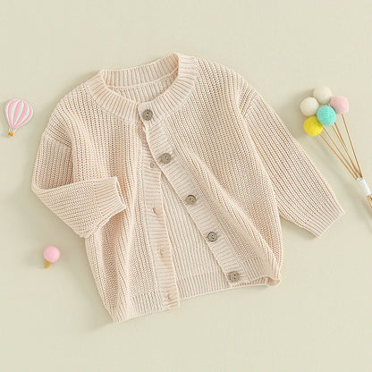 Infant Baby Girl Boy Knit Cardigan Sweater Coat Cute Long Sleeve Button Down Sweater Fall Winter Tops