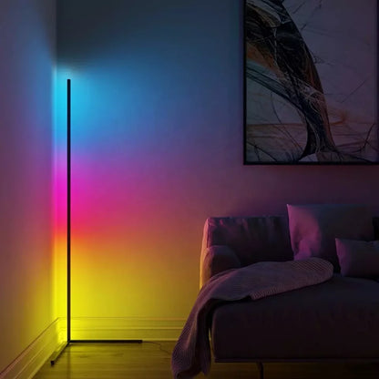 Smart RGB Dream Color Floor Lamp with Music Sync Modern 16 Million Color Changing Standing Mood Light with APP & Remote Control