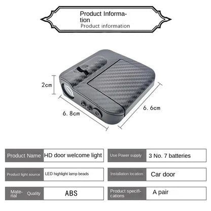 2pcs Car Logo Wireless Courtesy Car Door Projector LED Shadow Lights Lamp Car Accessories For Universal vehicle models