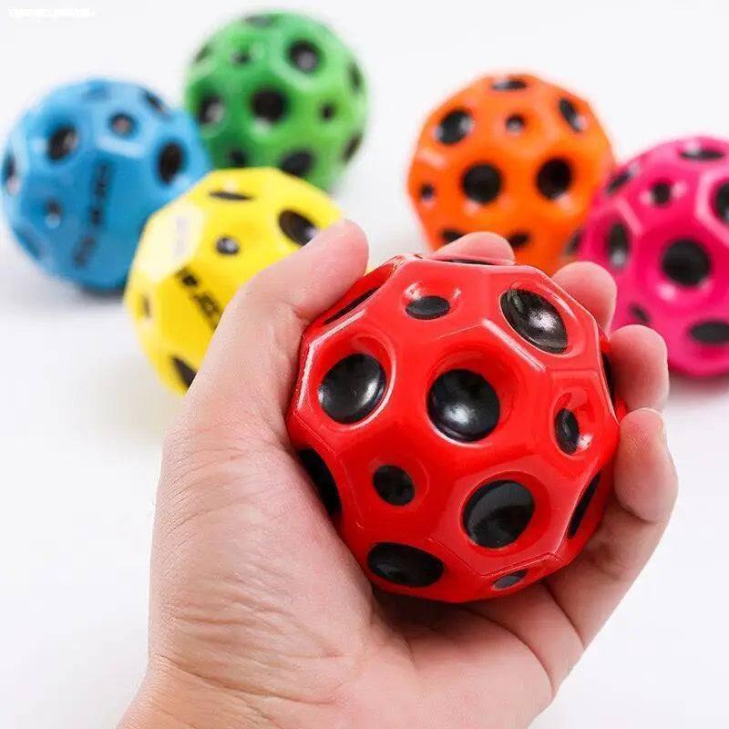 Bouncy Balls Rubber High Bouncing Balls for Kids Sensory Fidget Toys Stress Relief Hole Ball Sports Training Ball Outdoor Games