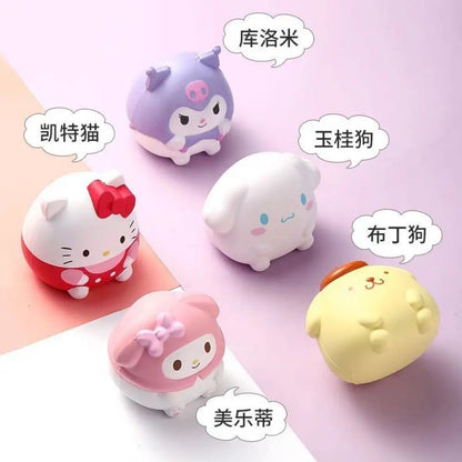 Sanrio Kawaii Melody Decompression Kuromi Cinnamoroll Stress Relief Squishy Anime Cartoon Children's Hand Pinch Toy Healing Gift