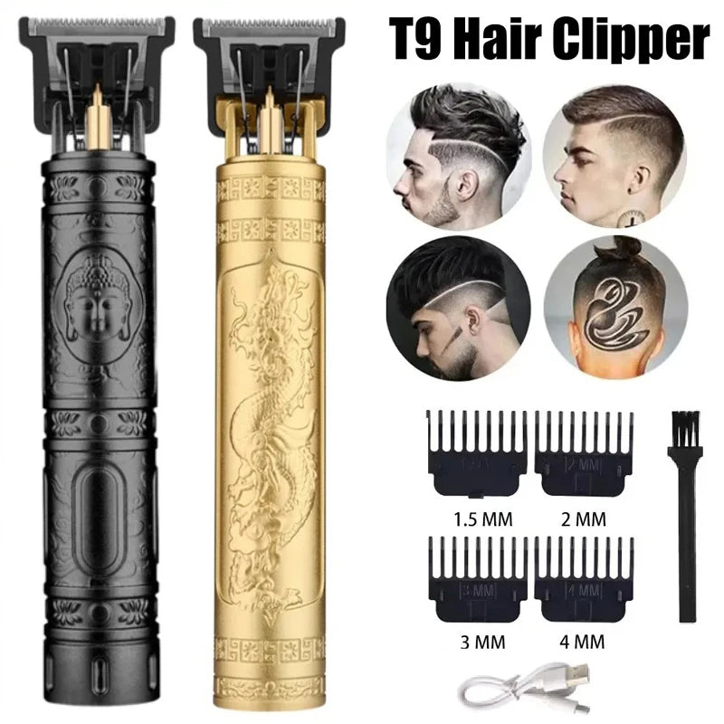 T9 Hair Clippers for Men Vintage Hair Cutting Machine Beard Trimmer Kits Body Hair Shaving Barber Beard Trimmer Electric Shaver