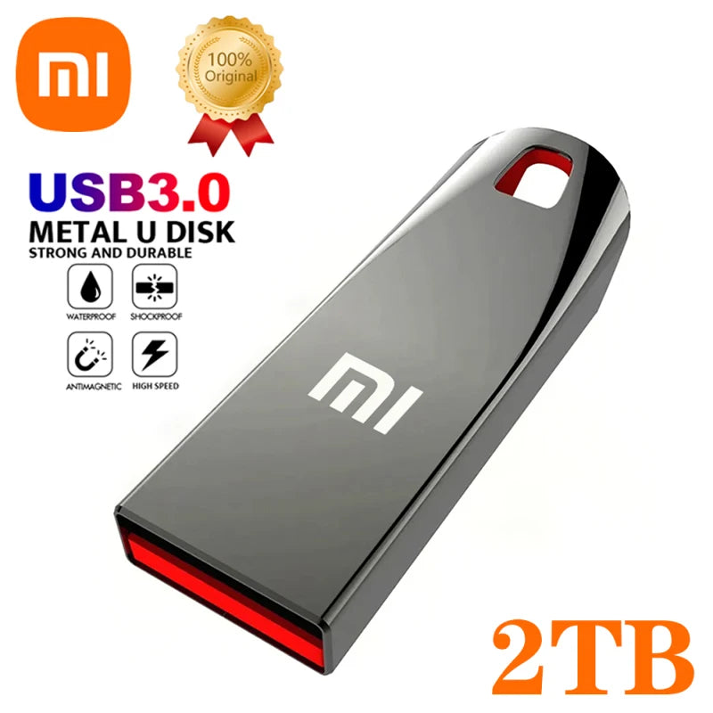 Xiaomi 3.0 U Disk 2TB Metal High Speed Portable Pen Drive Computer Interface Waterproof 1TB Memory USB Flash Disk TYPE-C Adapter