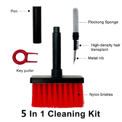 5 in 1 Keyboard Cleaning Brush Kit Keycap Puller Earbuds Cleaner for Airpods Pro 1 2 3 Bluetooth Earphones Case Cleaning Tools