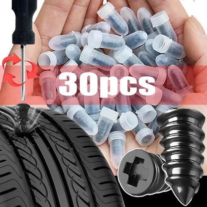 Car Motorcycle Vacuum Tyre Repair Nails Truck Scooter Bike Tire Puncture Repair Tubeless Tools Rubber Metal Accessories 10/30Pcs