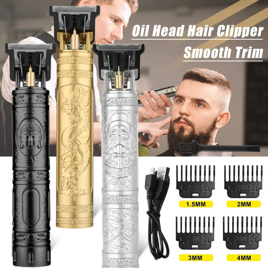 2023 New Vintage T9 Electric Cordless Hair Cutting Machine Professional Hair Barber Trimmer For Men Clipper Shaver Beard Lighter