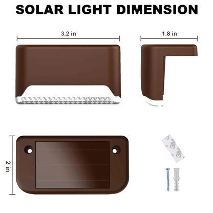 1~20PCS Solar Deck Light Outdoor IP65 Waterproof Solar Power Garden Lamps for Railing Stairs Step Fence Yard Patio Pathway