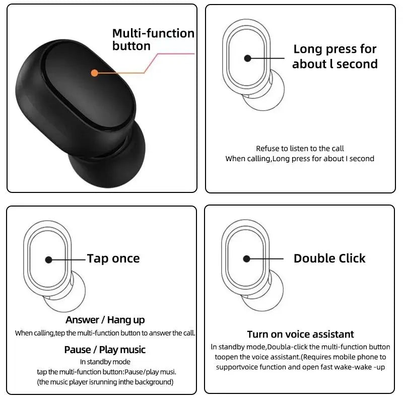 New Xiaomi Redmi Airdots 2 Wireless Bluetooth Headset with Mic Earbuds Airdots 2 Fone Bluetooth Earphones Wireless Headphones