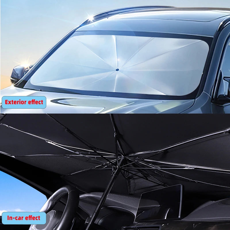 Car Sunshade Umbrella Car Sun Shade Protector Parasol Summer Sun Interior Windshield Protection Accessories For Auto Shading