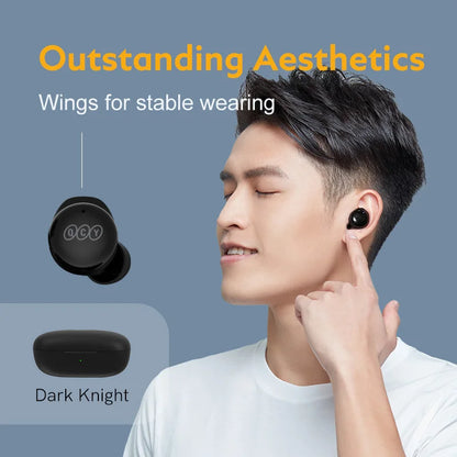 QCY T17 Earphone Bluetooth True Wireless Earbuds BT5.1 HIFI Headphone Touch Control Low Latency Mode ENC Earbud Long Standby 26H