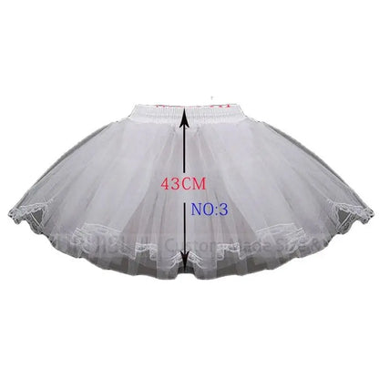 Flower Girls Petticoat Underskirt Cosplay Party Short Dress Jupon Enfant Fille Lolita Ballet Tutu Skirt Enaguas Sottogonna Mini