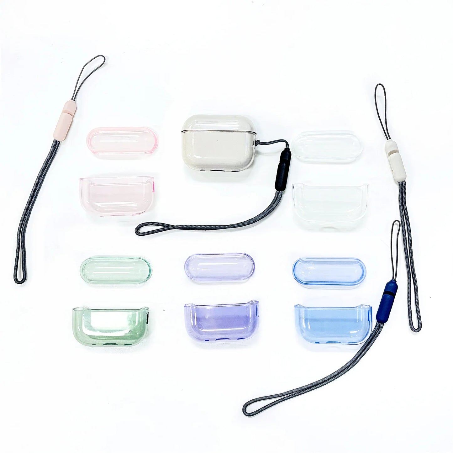 Clear Case with Lanyard for Airpods Pro 2 gen Wireless Earphone Transparent Case for AirPods Pro 2nd Cover Anti-lost Rope Strap