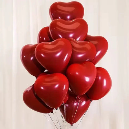 50/10pcs Red Heart Balloons Inflatable Latex Balloon for Valentine Day Wedding Party Anniversary Decoration Supplies Wholesale