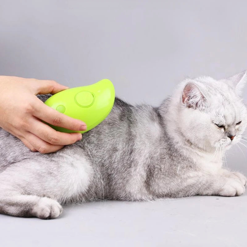 Cat Steam Brush Electric Spray Water Spray Kitten Pet Comb Soft Silicone Depilation Cats Bath Hair Brush Grooming Supplies