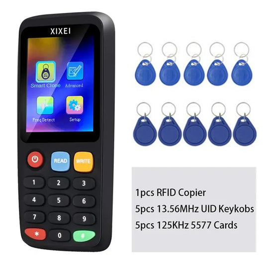 X7 RFID Smart Chip Reader IC ID Token Clone Copier 125Khz Badge Writer 13.56Mhz Tag Duplicator NFC Key Ntag215 Programmer