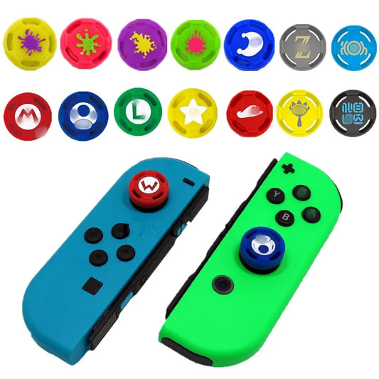 2pcs Silicone Analog Thumb Stick Grips Caps for Nintend Switch NS Oled Lite Controller Sticks Cap Skin for Joy Con Game Cover