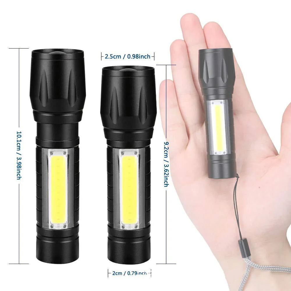 Portable Rechargeable Zoom LED Flashlight XP-G Q5 Mini Flash Light Torch Lantern 3 Lighting Modes Camping lamp