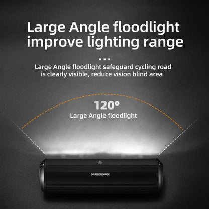 OFFBONDAGE Bicycle Light Front 900Lumen Bike Light 2000mAh Waterproof Flashlight USB Charging MTB Road Cycling Lamp