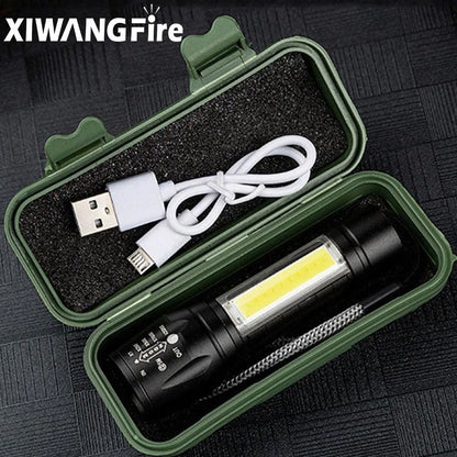 Portable Rechargeable Zoom LED Flashlight XP-G Q5 Mini Flash Light Torch Lantern 3 Lighting Modes Camping lamp