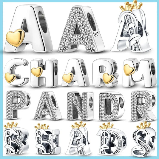 2024 New Charm Fits Original Pandora Bracelets 925 Sterling Silver Femininity English Letters Beads Women Pendant Bead Jewelry