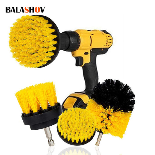 3Pcs Power Scrubber Brush Electric Drill-Brush Power Scrubber Bathroom Surface Tub Shower Tile Cleaning Tools for Auto Care