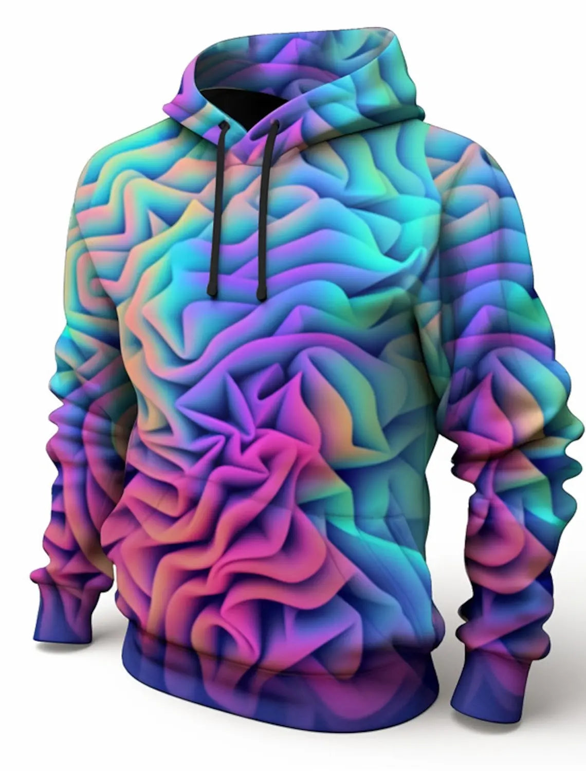 Graphic Color Block Men's Fashion 3D Print Hoodie Hoodies Long Sleeve Hooded Print Front Pocket Spring & Fall Hoodie Sweatshirt