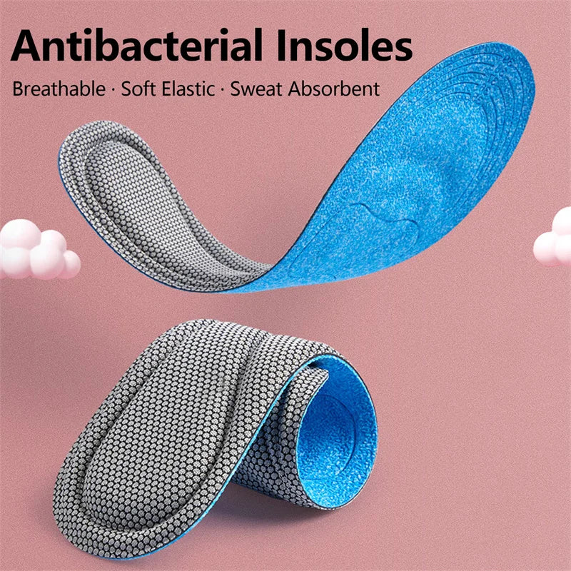 2pcs Memory Foam Orthopedic Insoles For Shoes Antibacterial Deodorization Sweat Absorption Insert Sport Shoes Running Pads