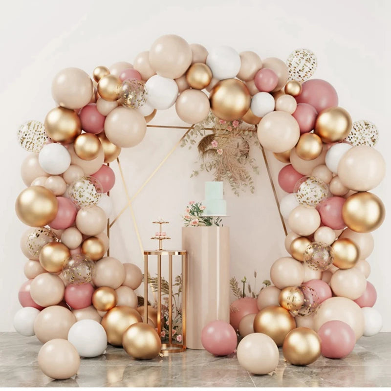 Tender Pink Gold Balloon Garland Arch Kit Wedding Birthday Party Decoration Adult Kids Baby Shower Decor Ballon Wedding Supplies