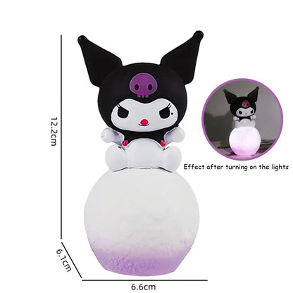 Sanrio Hello Kitty Kuromi Cinnamoroll Night Light Glowing Children Toy Bedside Lamp Anime Kawaii Cute Children Kid Present Gifts