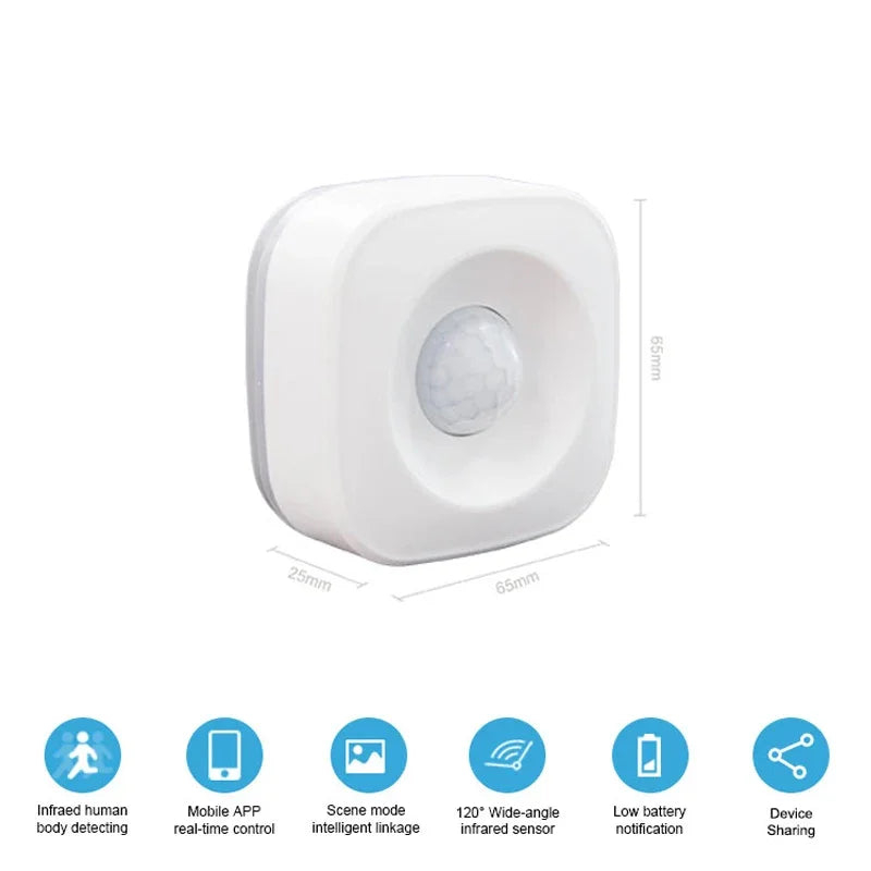 Tuya WIFI Smart PIR Motion Sensor Detector Movement Sensor Smart Life APP Wireless Home Automation System Via Alexa Google Home