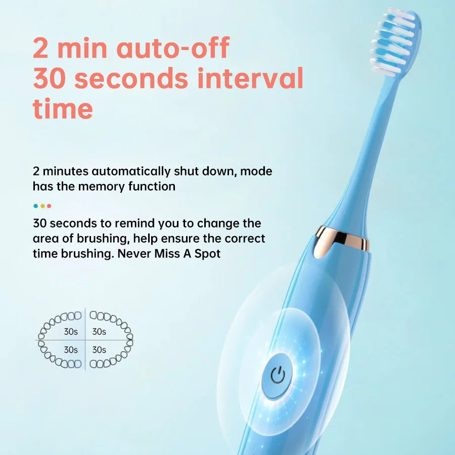 Tongwode Oral Cleaning Electric Tooth Brushes Long Lasting Smart Wireless Rechargeable Automatic Ultrasonic Electric Toothbrush